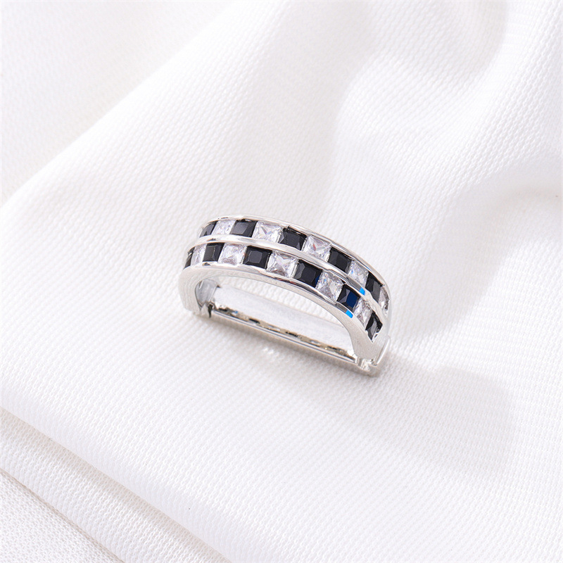 Kaklasaistes klips ar dubultām cirkoniem, 925 sudrabs, universāls