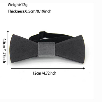 Ξύλινο παπιγιόν, κοπή με λέιζερ, στυλ βέλους, unisex, μονοχρωμικό μοτίβο