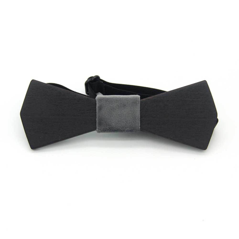 Ξύλινο παπιγιόν, κοπή με λέιζερ, στυλ βέλους, unisex, μονοχρωμικό μοτίβο