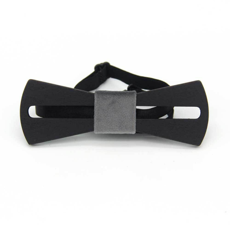 Ξύλινο παπιγιόν, κοπή με λέιζερ, στυλ βέλους, unisex, μονοχρωμικό μοτίβο