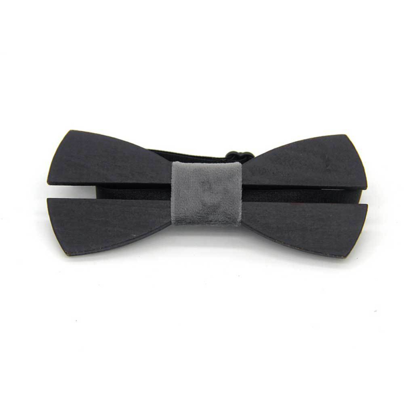 Ξύλινο παπιγιόν, κοπή με λέιζερ, στυλ βέλους, unisex, μονοχρωμικό μοτίβο