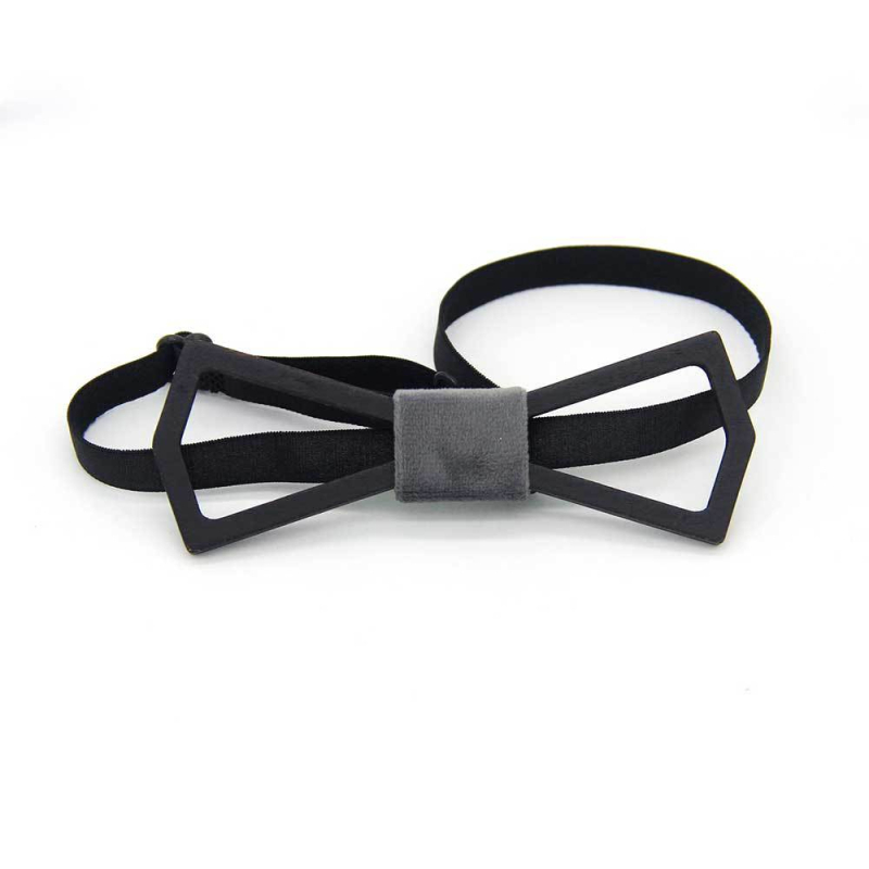 Ξύλινο παπιγιόν, κοπή με λέιζερ, στυλ βέλους, unisex, μονοχρωμικό μοτίβο