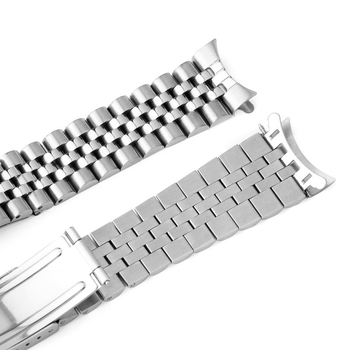 Ιμάντας ρολογιού από ανοξείδωτο ατσάλι με πέντε χάντρες και κούμπωμα αναδίπλωσης, παγκόσμια συμβατότητα, άνοιξη 2024