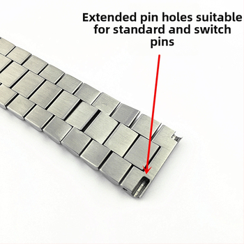 Ανοξείδωτη ζώνη ρολογιού από ατσάλι με καμπύλη κούμπωμα, Huanjie strap, συμβατή με όλα, ελαφρύ πολυτελές στυλ
