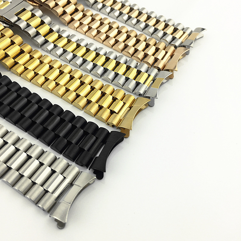 Nerūdijančio plieno laikrodžio juosta su išlenkta sagtimi, Huanjie strap, universalus stilius, lengvas prabangos pojūtis