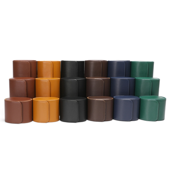 Κουτί αποθήκευσης ρολογιών από PU δέρμα με υφή Napa, χειροποίητο, 3 θέσεων