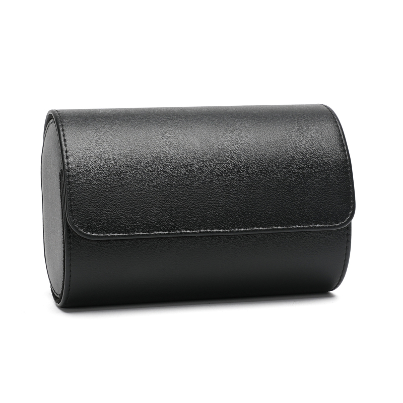 Κουτί αποθήκευσης ρολογιών από PU δέρμα με υφή Napa, χειροποίητο, 3 θέσεων