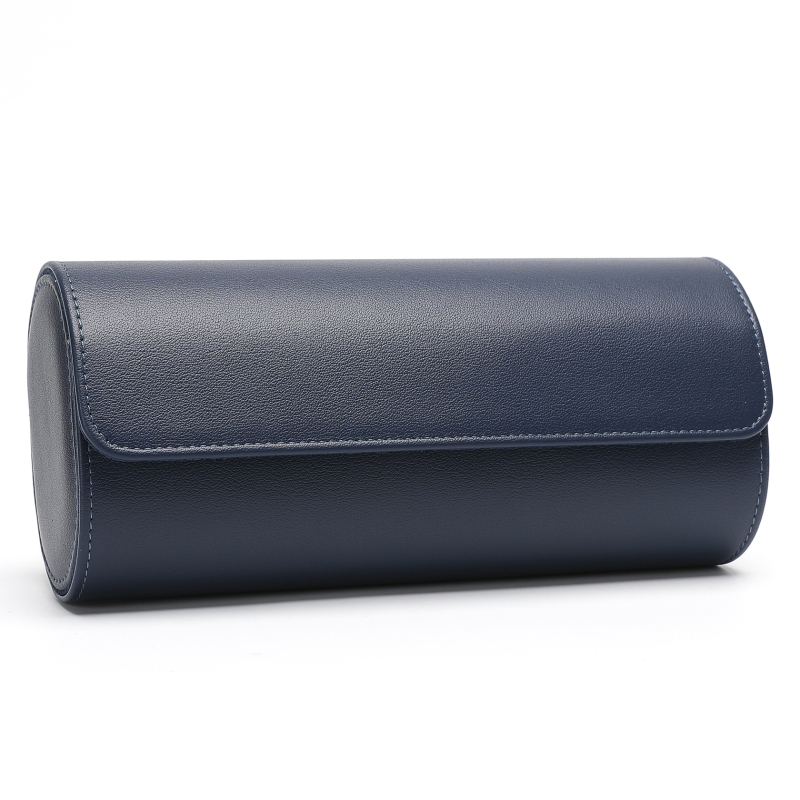 Κουτί αποθήκευσης ρολογιών από PU δέρμα με υφή Napa, χειροποίητο, 3 θέσεων