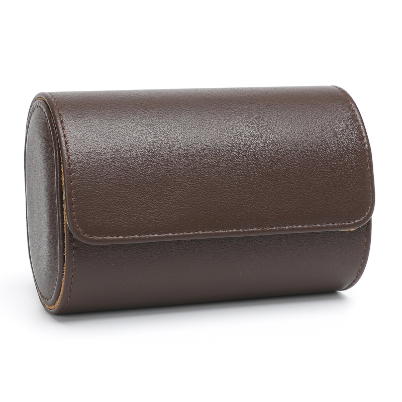 Κουτί αποθήκευσης ρολογιών από PU δέρμα με υφή Napa, χειροποίητο, 3 θέσεων