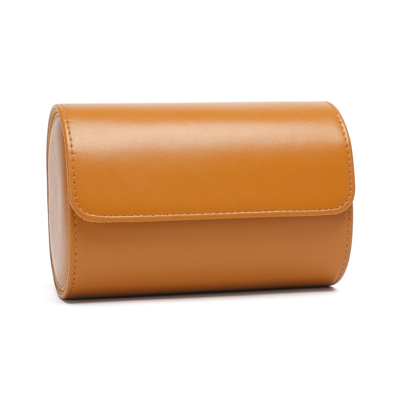 Κουτί αποθήκευσης ρολογιών από PU δέρμα με υφή Napa, χειροποίητο, 3 θέσεων