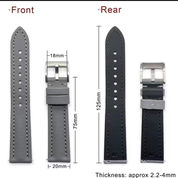 Ζώνη ρολογιού από γνήσιο δέρμα με γρήγορη αποδέσμευση, συμβατή με Huawei και Samsung — αρχικός σχεδιασμός, Άνοιξη 2025