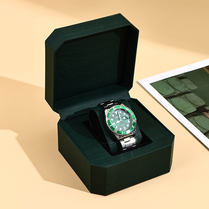 Haopai osmerokutna PU kožna kutija za satove, kutija za pakiranje satova, luksuzna poklon kutija