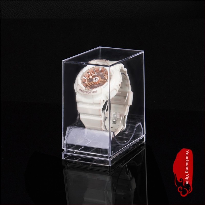 PS прозрачна пластмасова кутия за часовник с капак, модел J-37; марка Youchuang Yipin; Материал: PS; Тип на опаковката: Packing Box; Възможност за персонализация: Customizable
