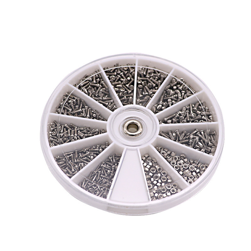 600 vnt laikrodžių ir akinių remontui – varžtai su apvalia galva, nerūdijantis plienas 201, GB 1229-84