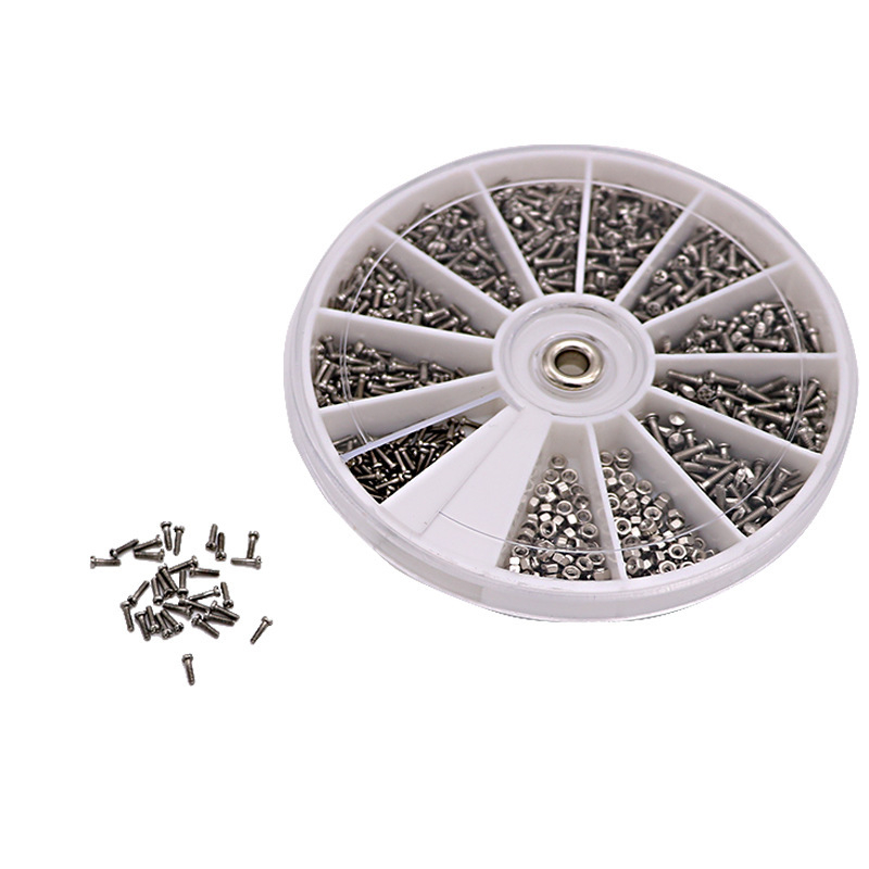 600 vnt laikrodžių ir akinių remontui – varžtai su apvalia galva, nerūdijantis plienas 201, GB 1229-84