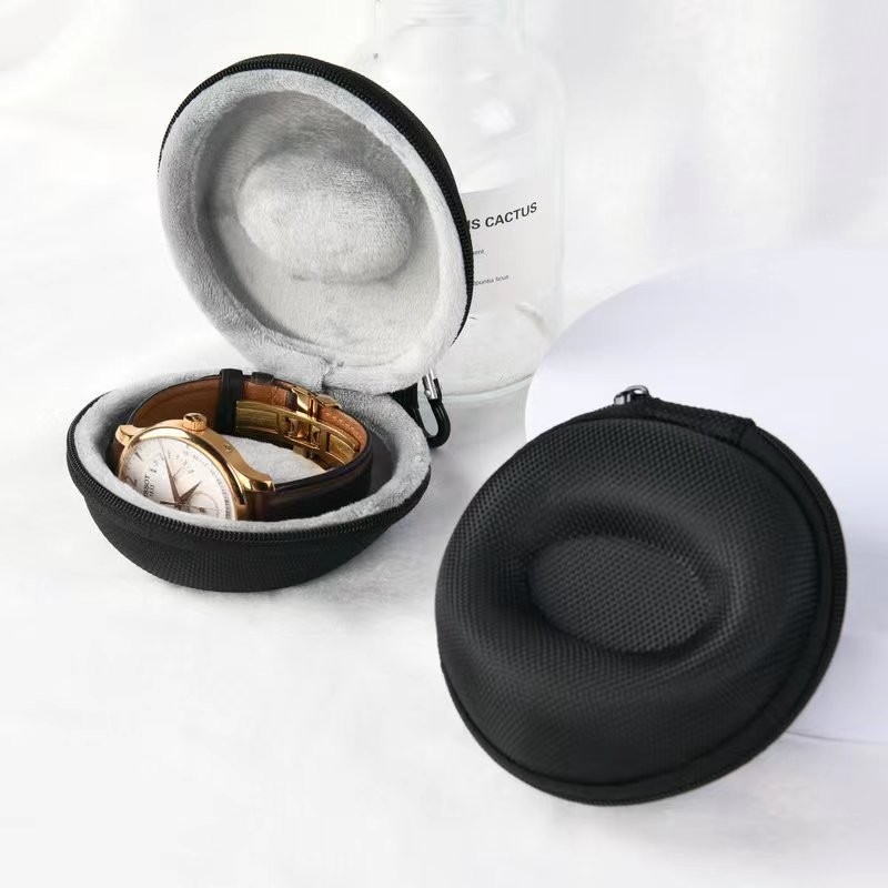 Nešiojama laikrodžių saugojimo dėžutė Huawei, Xiaomi, Apple ir Honor išmaniesiems laikrodžiams; reljefinis paviršius, Oxford audinys ir EVA medžiaga, modelis 1024, apkrova 10 kg