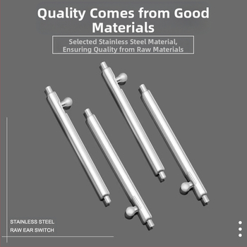 Αντάπτορας για λουράκι ρολογιού με βίδα ελατηρίου — ανοξείδωτος χάλυβας, κυκλικός προφίλ, γρήγορη απελευθέρωση