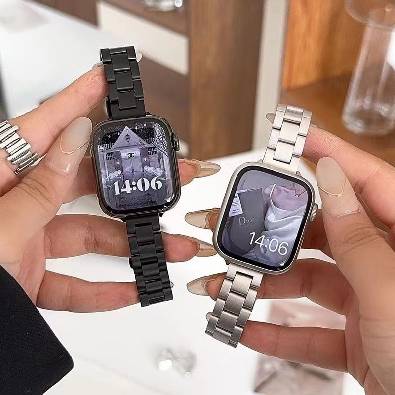 Brățară din oțel inoxidabil pentru Apple Watch, marca Wansong Star, compatibilă cu Apple Watch, cataramă pliantă, cu mai multe lățimi, greutate 80 g