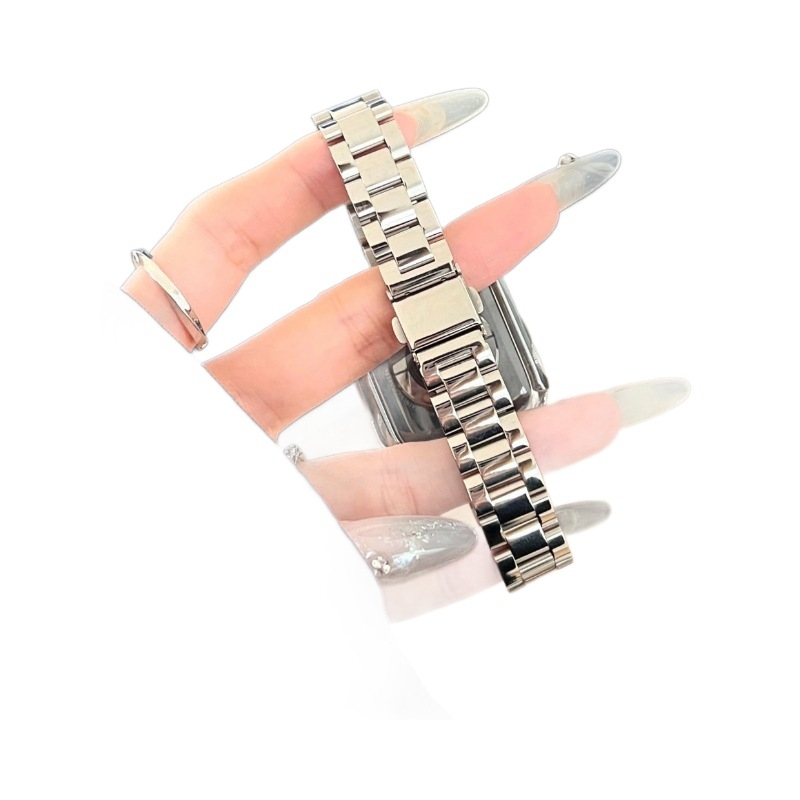 Brățară din oțel inoxidabil pentru Apple Watch, marca Wansong Star, compatibilă cu Apple Watch, cataramă pliantă, cu mai multe lățimi, greutate 80 g