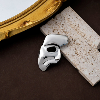 Brooch: κράμα ψευδάργύρου, ηλεκτροπλατίωση, unisex, ρετρό μοτίβο με μάσκα για κομψό σακάκι