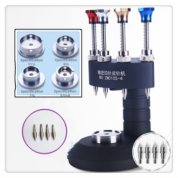 Μηχανή φόρτωσης τεσσάρων βελονών για επιδιόρθωση τραπεζιού – μεταλλικό σώμα, σετ 10 τεμαχίων, για οικιακή χρήση, περιλαμβάνει 4 στηρίγματα πυρήνα από ατσάλι και 4 μεταλλικές μύτες