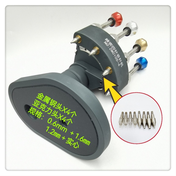 Μηχανή φόρτωσης τεσσάρων βελονών για επιδιόρθωση τραπεζιού – μεταλλικό σώμα, σετ 10 τεμαχίων, για οικιακή χρήση, περιλαμβάνει 4 στηρίγματα πυρήνα από ατσάλι και 4 μεταλλικές μύτες