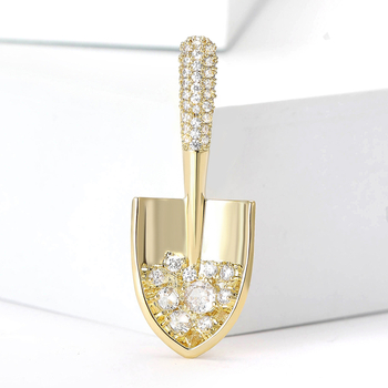 Χαλκός καρφίτσα με μικρολίθους, Unisex MM-BR-8493, μοντέρνο καθημερινό στυλ