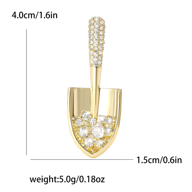 Broșă din cupru cu pavare cu pietre mici MM-BR-8493, unisex, stil modern zilnic