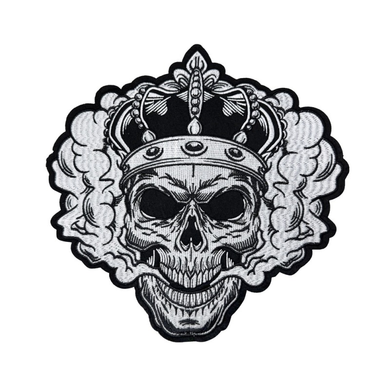 Κεντημένη πολυεστερική ραφή με αυτοκόλλητο πίσω για παλτά και τσάντες — μοτίβα κρανίο, μαϊμού και φίδι