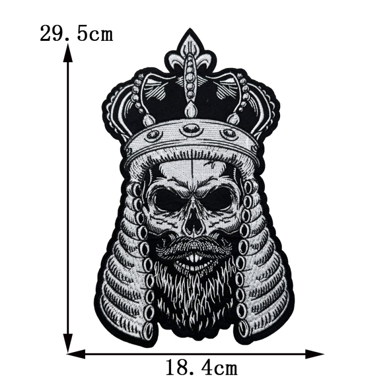 Κεντημένη πολυεστερική ραφή με αυτοκόλλητο πίσω για παλτά και τσάντες — μοτίβα κρανίο, μαϊμού και φίδι