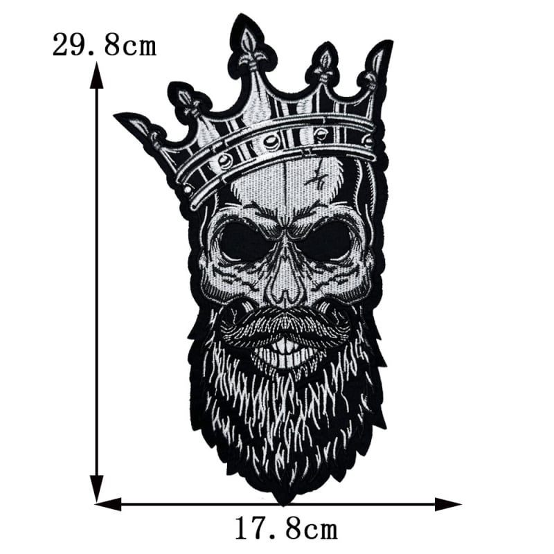 Κεντημένη πολυεστερική ραφή με αυτοκόλλητο πίσω για παλτά και τσάντες — μοτίβα κρανίο, μαϊμού και φίδι