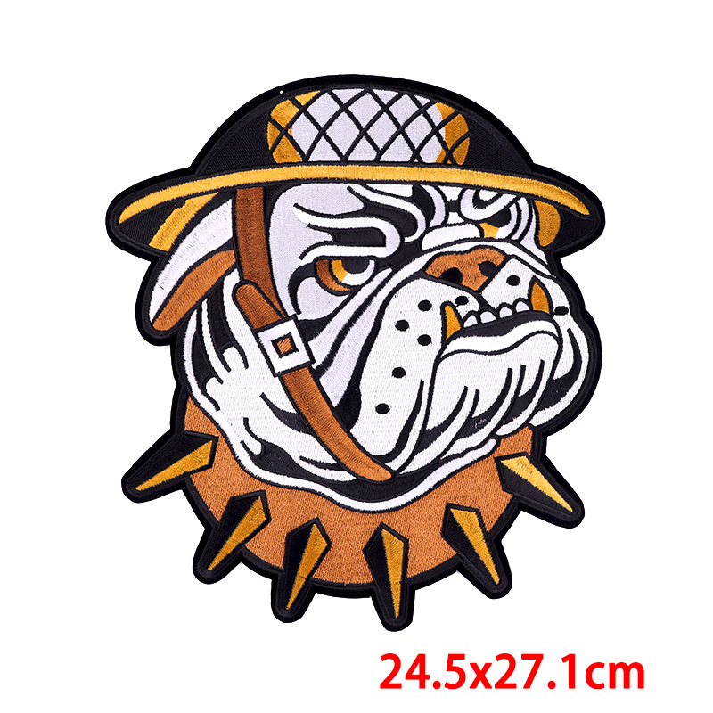 Κεντημένη υφασμάτινη ράβωση για σιδερώσιμο με μοτίβα αετού, τίγρης και γραμμάτων (πολυεστέρας)