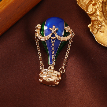 Κράμα καρφίτσα με μπαλόνι θερμού αέρα, λογοτεχνικό ρετρό ύφος, unisex διακοσμητικό pin, Άνοιξη 2025