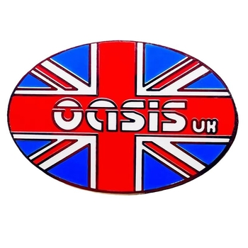 Καρφίτσα ροκ μπάντας Oasis Alliance — κράμα, γεωμετρικό στυλ, ηλεκτροεπικάλυψη, διακόσμηση