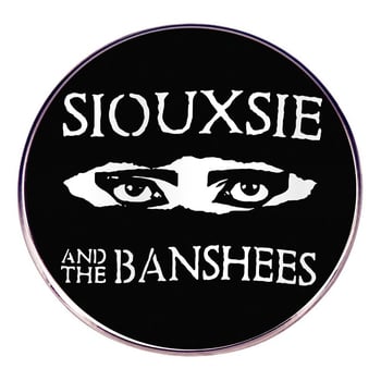Metalna broš Siouxsie Sioux stil, modeliranje slovima, elektroplating