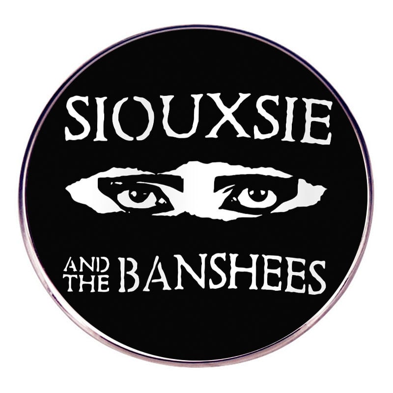 Metalna broš Siouxsie Sioux stil, modeliranje slovima, elektroplating