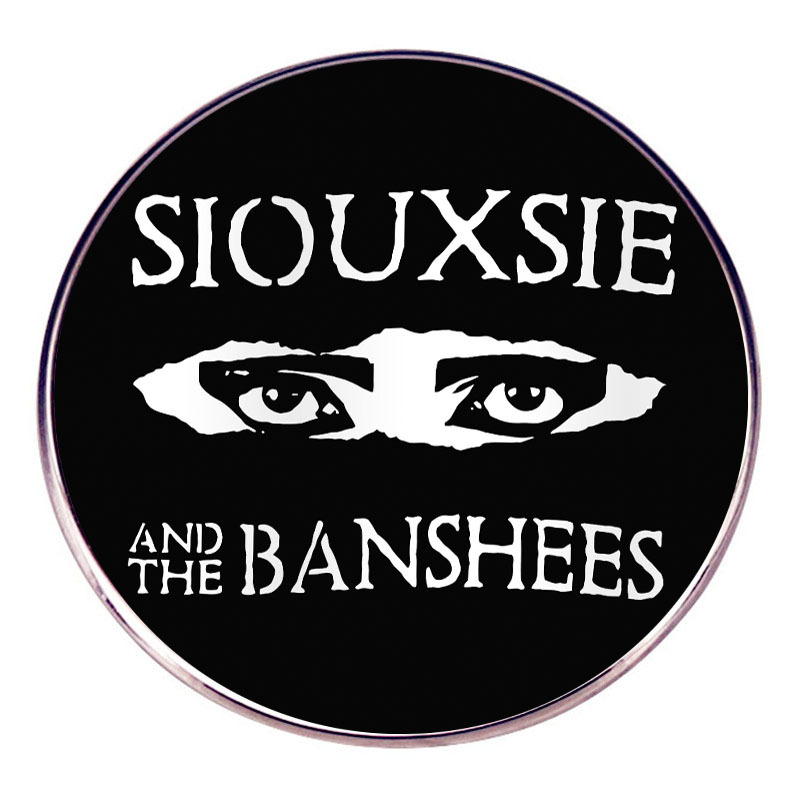 Metalna broš Siouxsie Sioux stil, modeliranje slovima, elektroplating