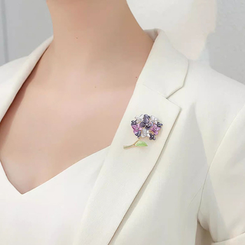 Καρφίτσα από κράμα • Γυναικείο στυλ Ιαπωνίας και Νότιας Κορέας • Σχήμα: λουλούδι • Ψημένο εμαγιέ φινίρισμα