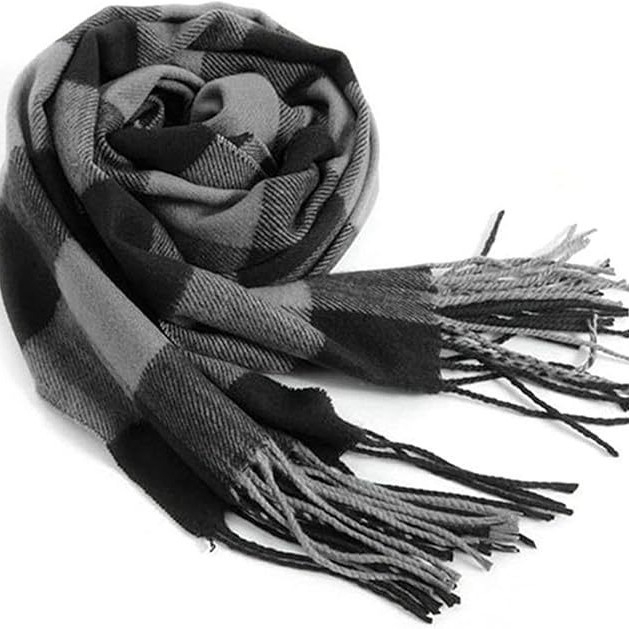 Șal cu construcție warp-knit, cald pentru patru sezoane, minimalist, casual, de afaceri și versatil