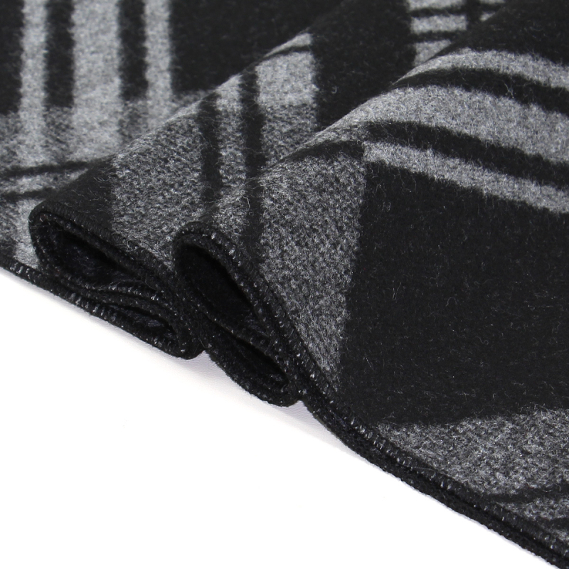 Muški zimski šal: jacquard karirani uzorak • jednostavna tkanina • viskoza • toplo • podrijetlo Shaoxing