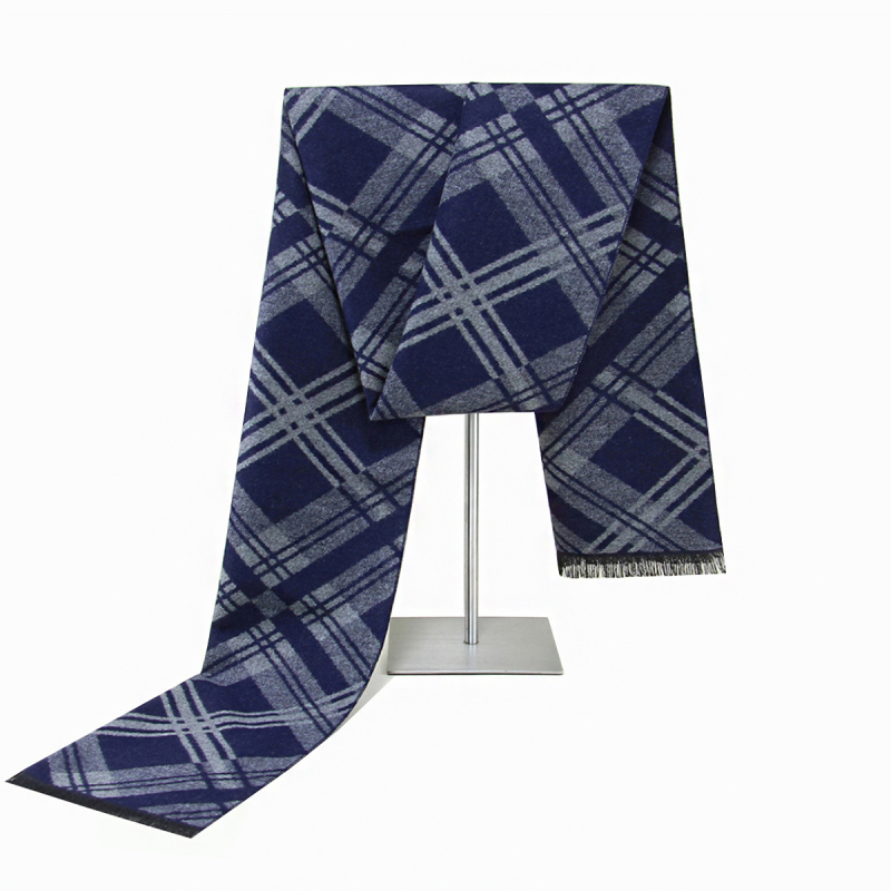Muški zimski šal: jacquard karirani uzorak • jednostavna tkanina • viskoza • toplo • podrijetlo Shaoxing
