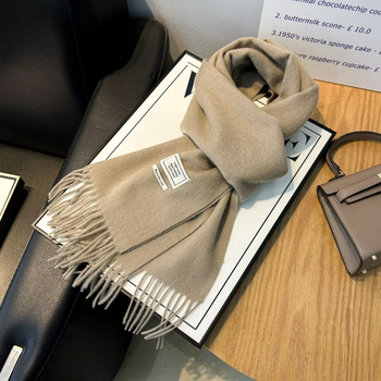 Ženski šal od 100% vune, warp pleteni, topao zimi, srednje dužine, svestran