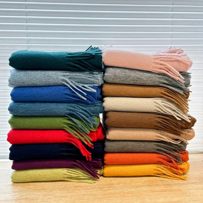 Ženski šal od 100% vune, warp pleteni, topao zimi, srednje dužine, svestran