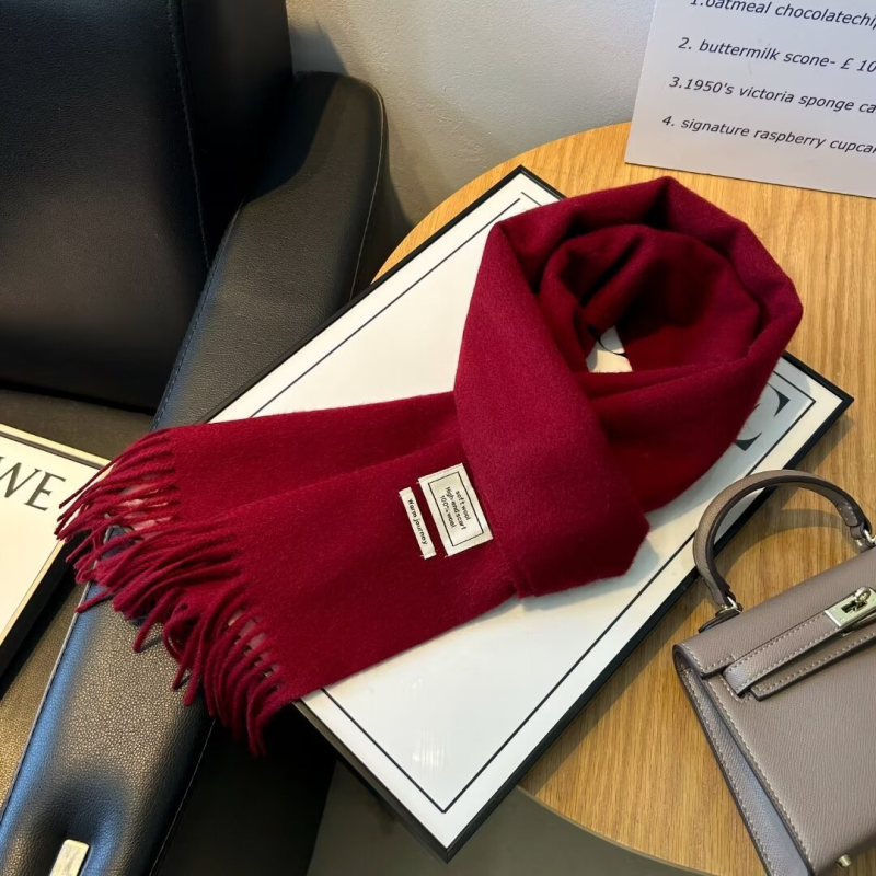 Ženski šal od 100% vune, warp pleteni, topao zimi, srednje dužine, svestran