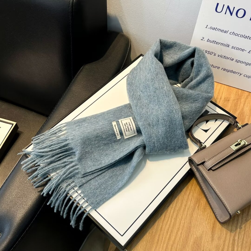 Ženski šal od 100% vune, warp pleteni, topao zimi, srednje dužine, svestran