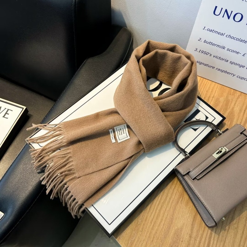 Ženski šal od 100% vune, warp pleteni, topao zimi, srednje dužine, svestran