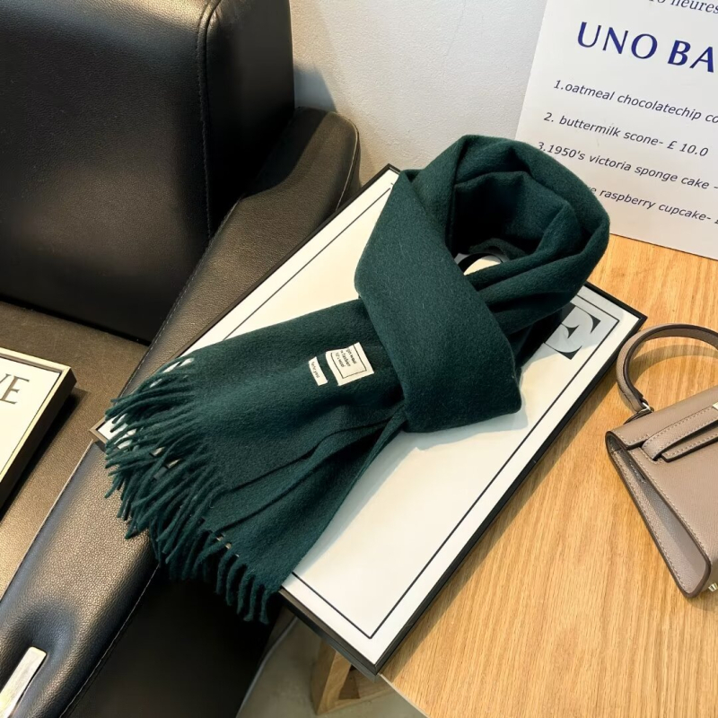 Ženski šal od 100% vune, warp pleteni, topao zimi, srednje dužine, svestran