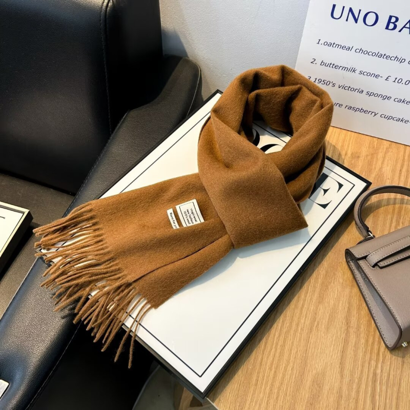 Ženski šal od 100% vune, warp pleteni, topao zimi, srednje dužine, svestran