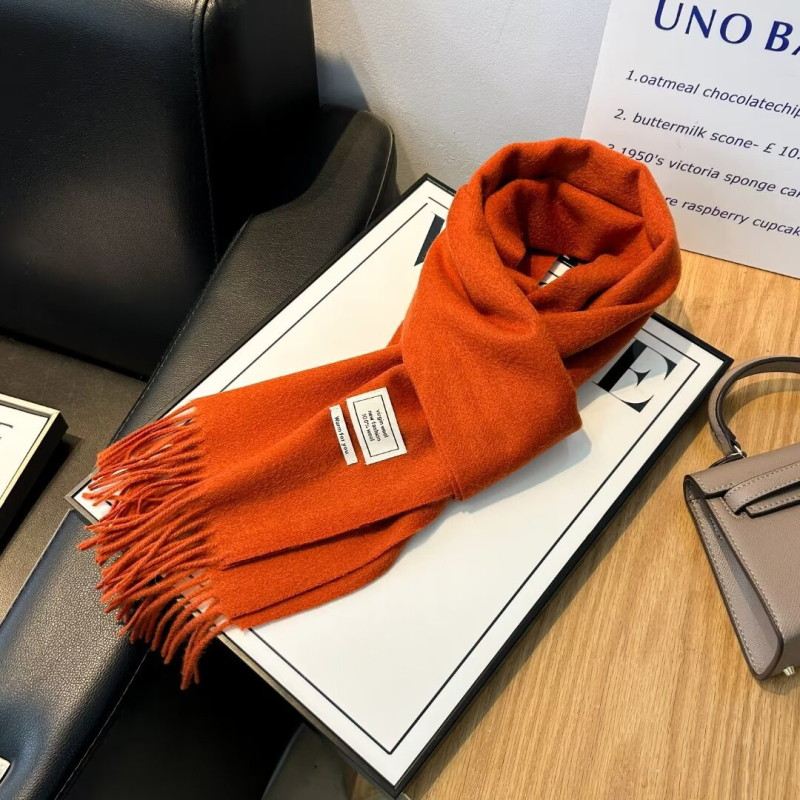 Ženski šal od 100% vune, warp pleteni, topao zimi, srednje dužine, svestran