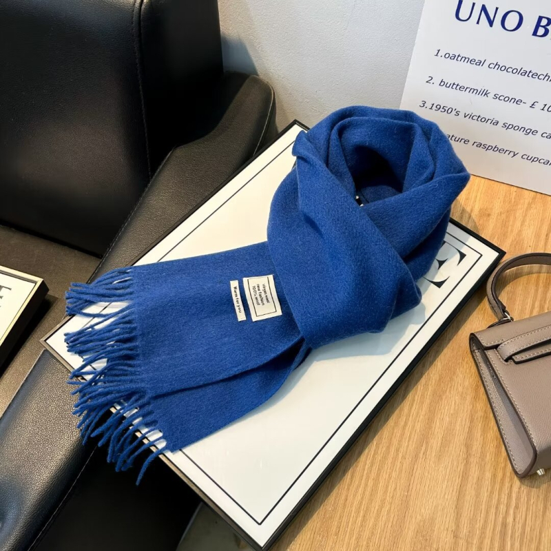 Ženski šal od 100% vune, warp pleteni, topao zimi, srednje dužine, svestran